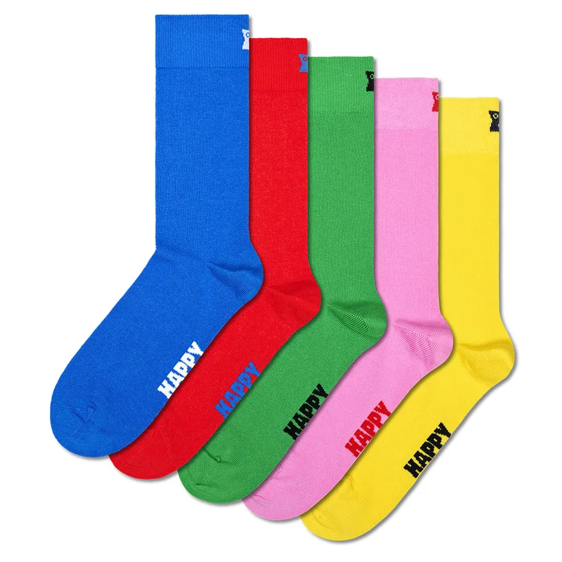 5-Pack Solid Socks