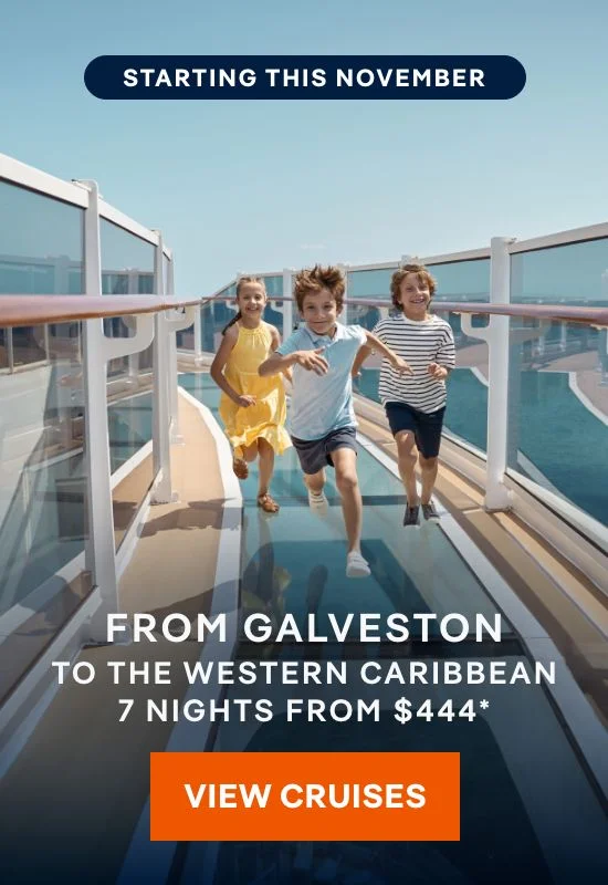 Starting This November – Cruise From Galvestonto the Western Caribbean – 7 Nights – Click to View Cruises & Book Now