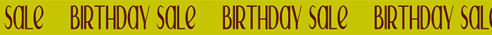 Birthday Sale