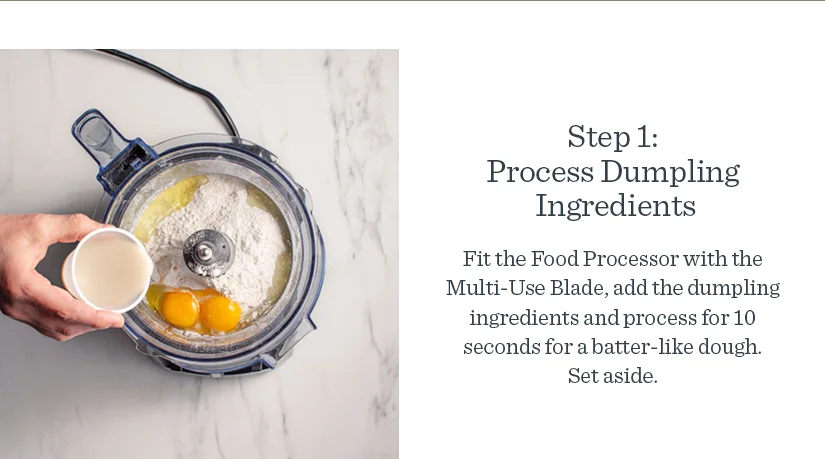 Step 1: Process dumpling ingredients