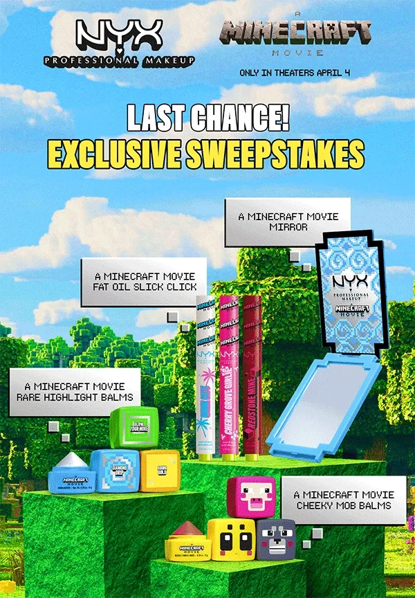 LAST CHANCE! EXCLUSIVE SWEEPSTAKES