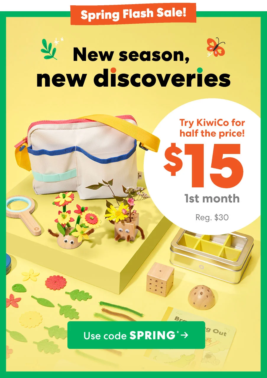 Spark curiosity through play Try KiwiCo for half the price! Reg. $30 1st month, Use code SPRING ->
