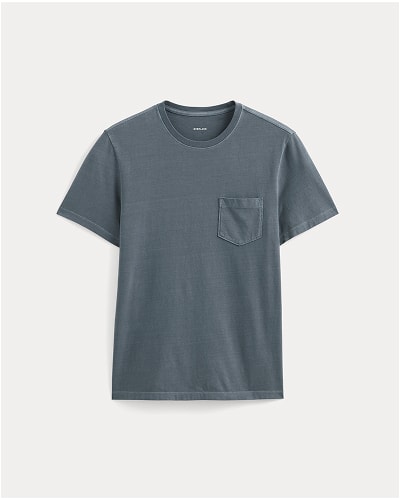 [Image]The Essential Organic Garment-Dyed Crew | Navy