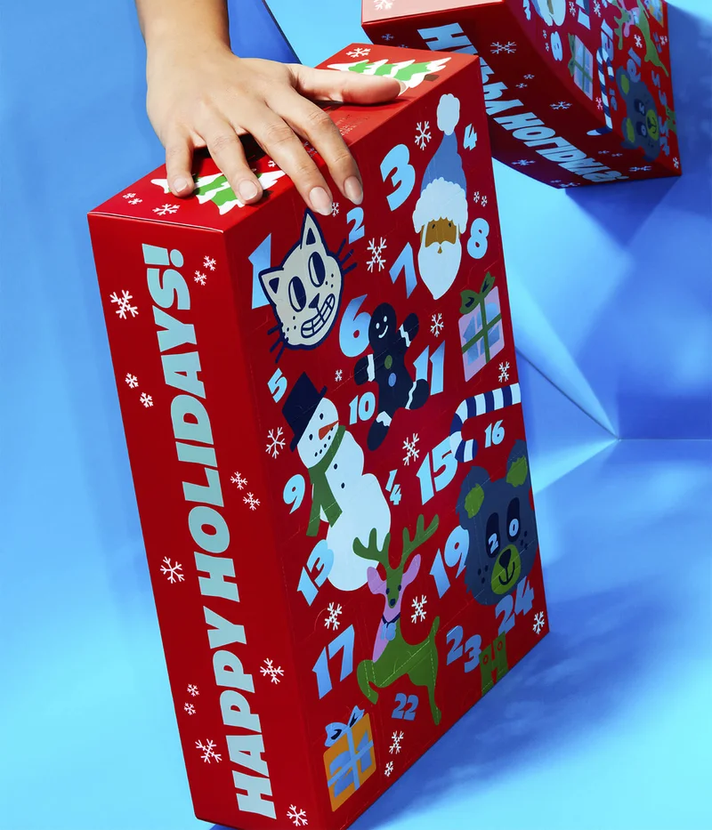 24-Pack Advent Calender Socks Gift Set