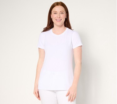 Susan Graver Modern Essentials Liquid Knit Crew-Neck Top