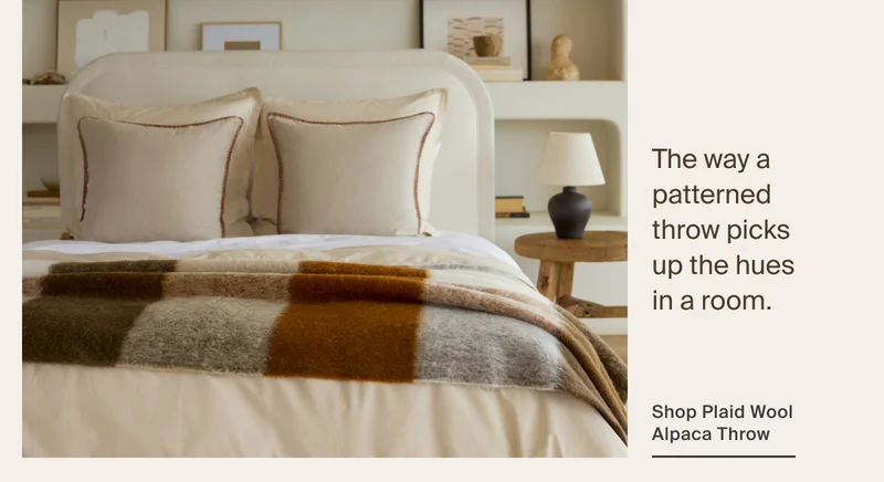 Shop Plaid Wool Alpaca Throw