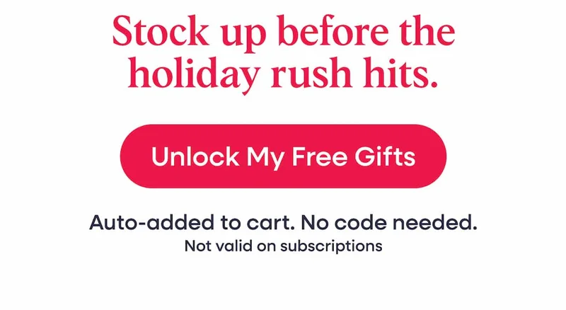 Stock up before the holiday rush hits