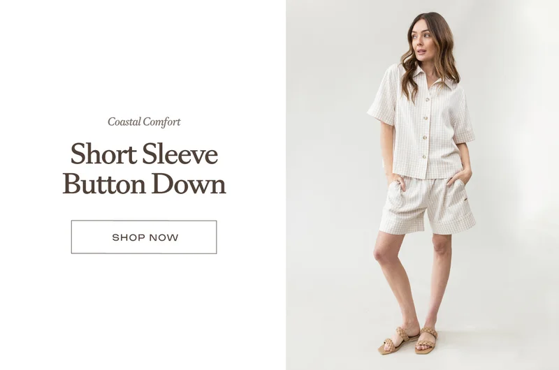 Coastal Comfort Short Sleeve Button Down - Shop Now