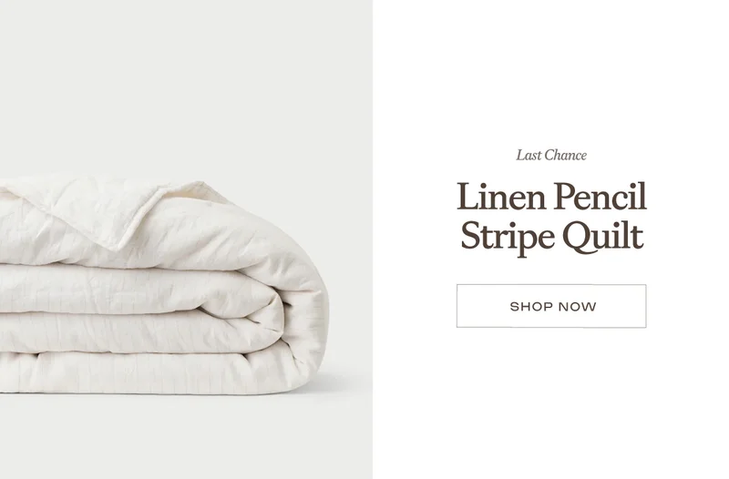 Linen Pencil Stripe Quilt - Shop Now