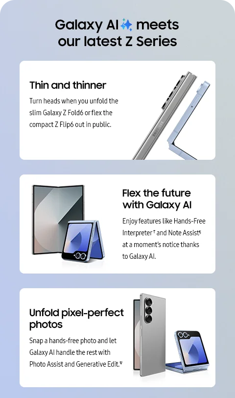Galaxy AI meets our latest Z Series