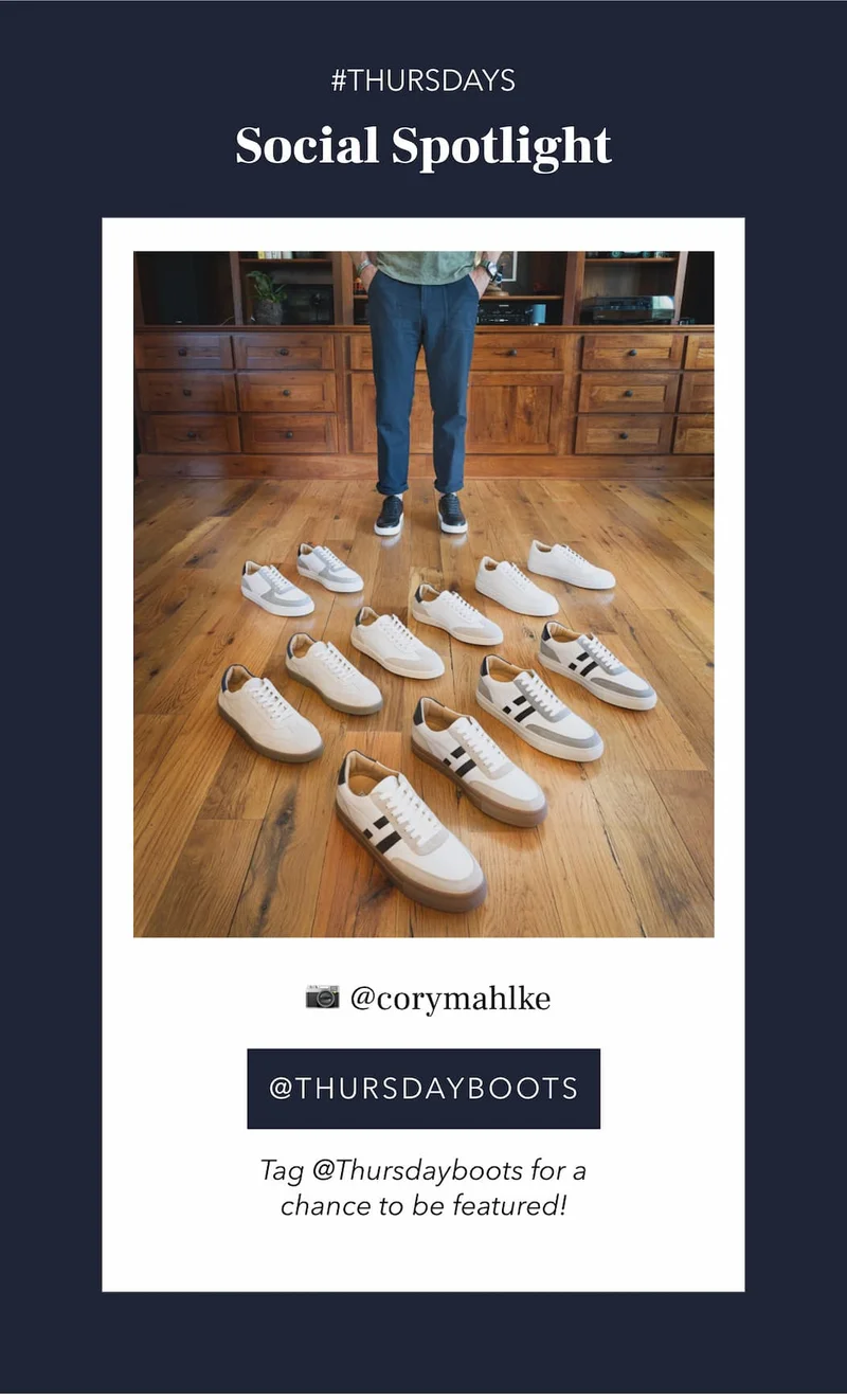 Follow us @Thursdayboots