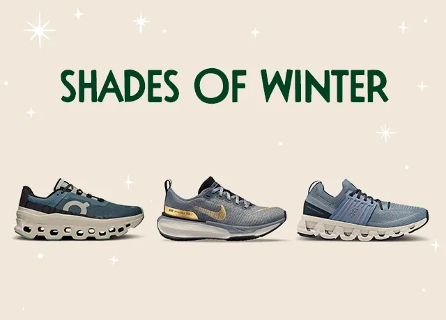 Shades of winter: active sneakers in shades of blue and grey.