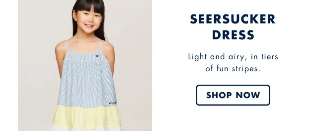 Seersucker dress Light and airy, in tiers of fun stripes. Shop now
