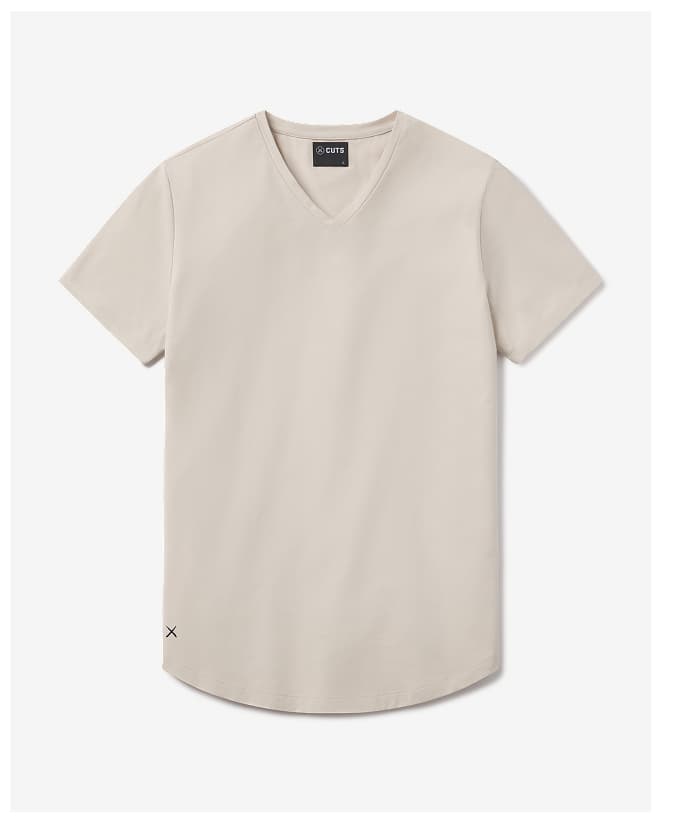 AO V-Neck Curve-Hem Tee
