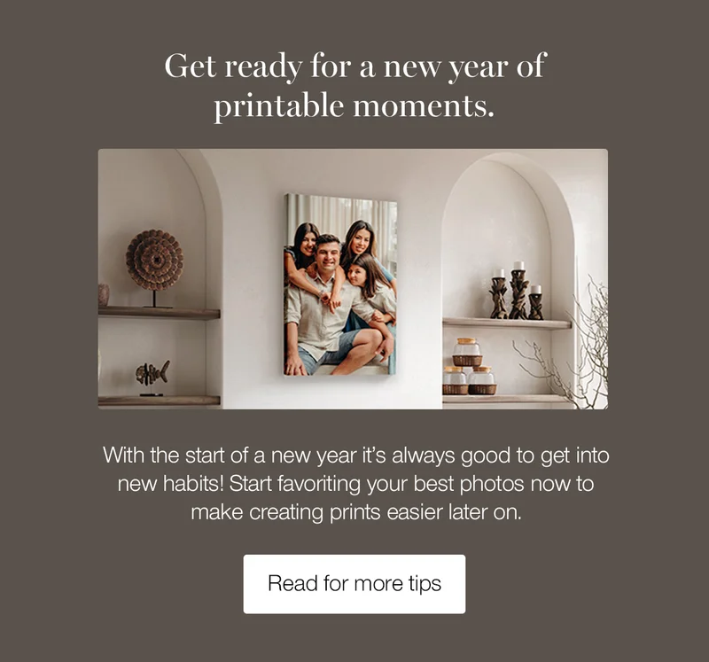 New year, new photo collages. Choosing just one image is hard. Pick a few and display them together! You can shuffle them around, swap in new prints, and create a space that can evolve as you do.