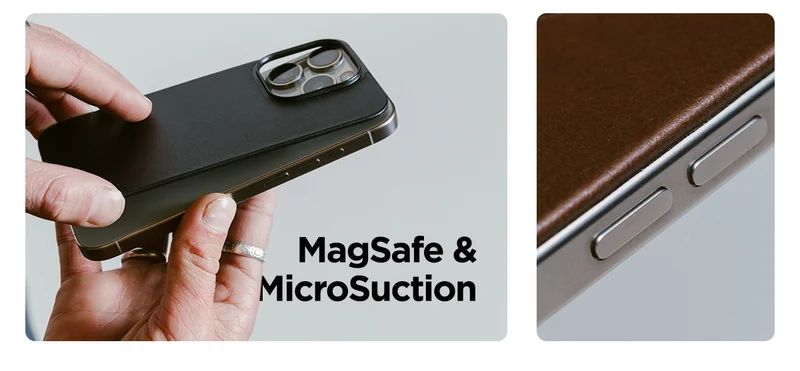 Magnetic Leather Back