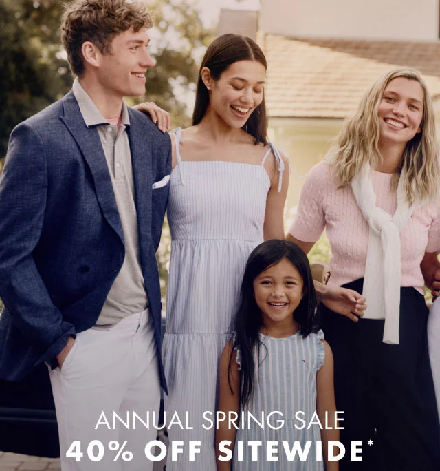 Annual Spring sale                                            40% off sitewide*