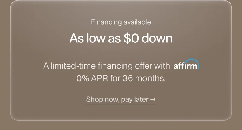 Financing available