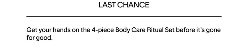 LAST CHANCE. SHOP NOW.