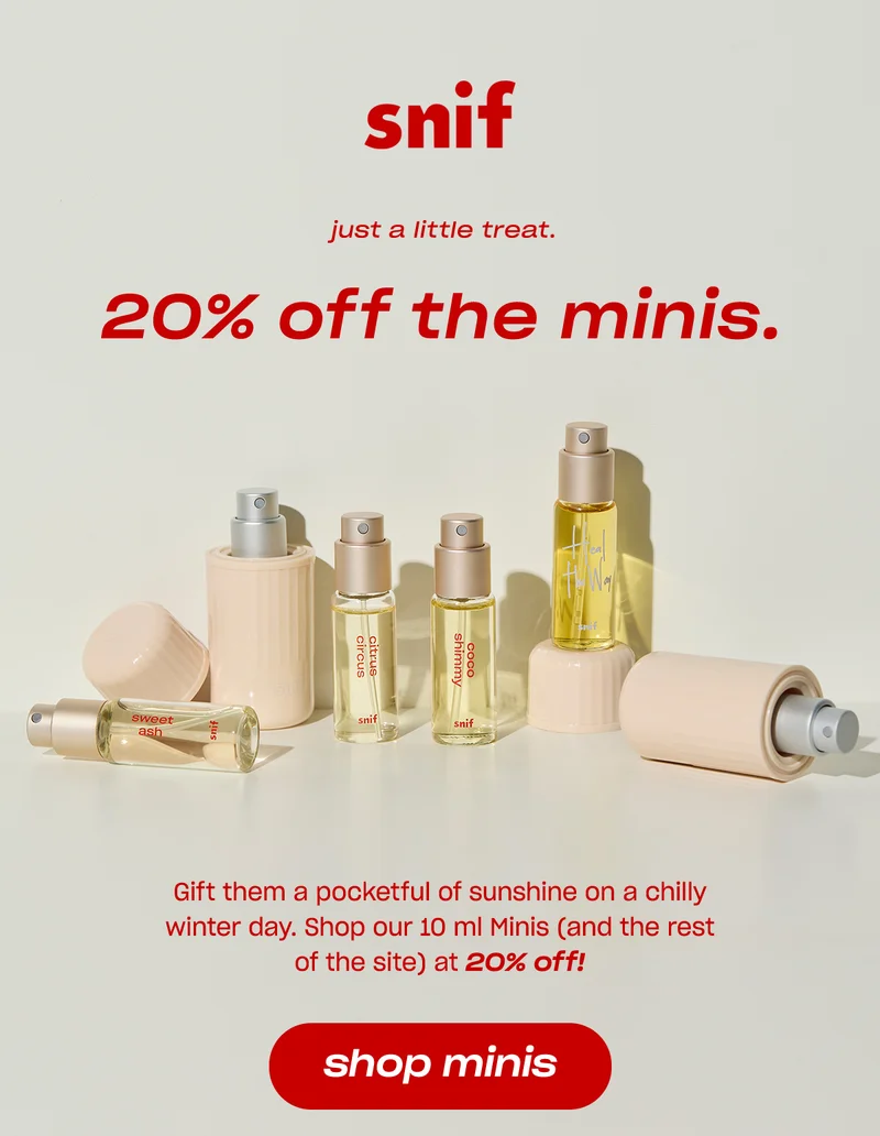 Gift them a pocketful of sunshine on a chilly winter day. Shop our 10 ml Minis (and the rest of the site) at 20% off! [shop minis]