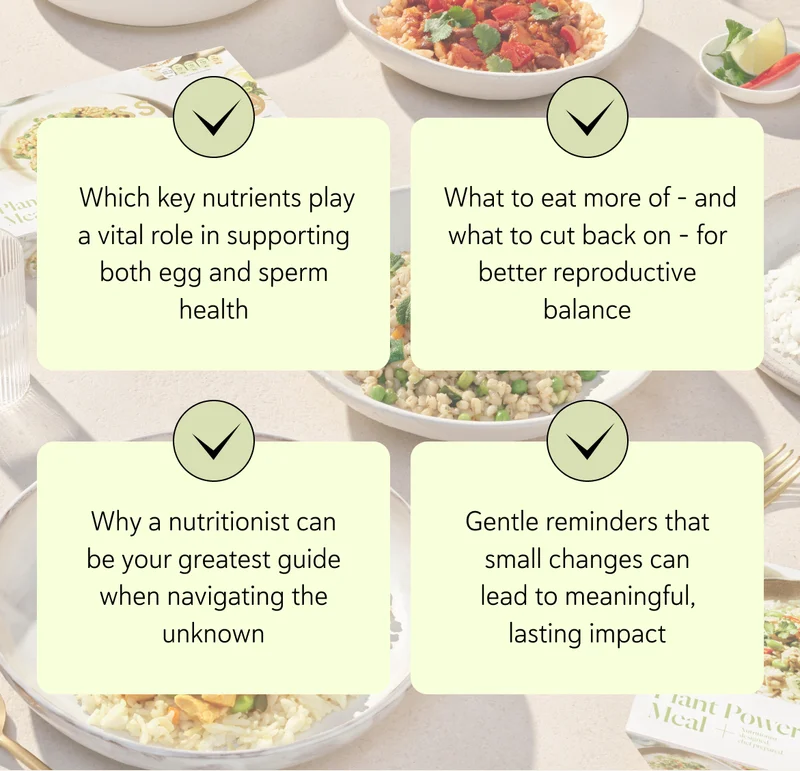 ✔️ Which key nutrients play a vital role in supporting both egg and sperm health ✔️ What to eat more of – and what to cut back on – for better reproductive balance ✔️ Why a nutritionist can be your greatest guide when navigating the unknown ✔️ Gentle reminders that small changes can lead to meaningful, lasting impact