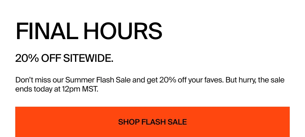 Shop the Summer Flash Sale