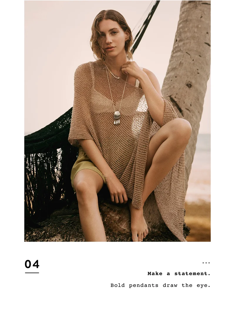 04 make a statement. bold pendants draw the eye.