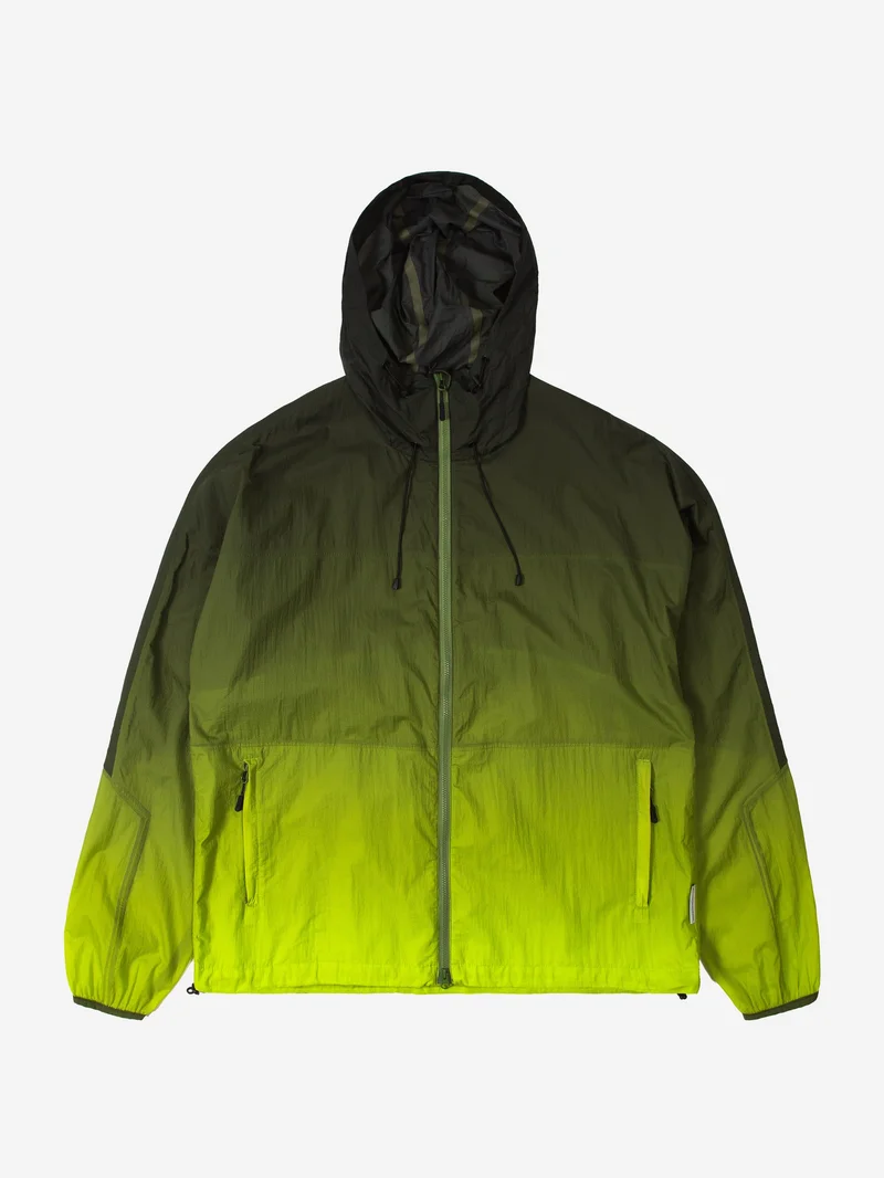 Image of Purple Mountain Observatory Breeze Jacket Ombre Print - Lime/Black