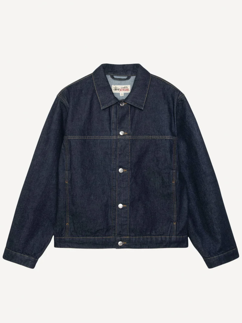 Image of Stussy Trucker Denim - Rinsed Indigo
