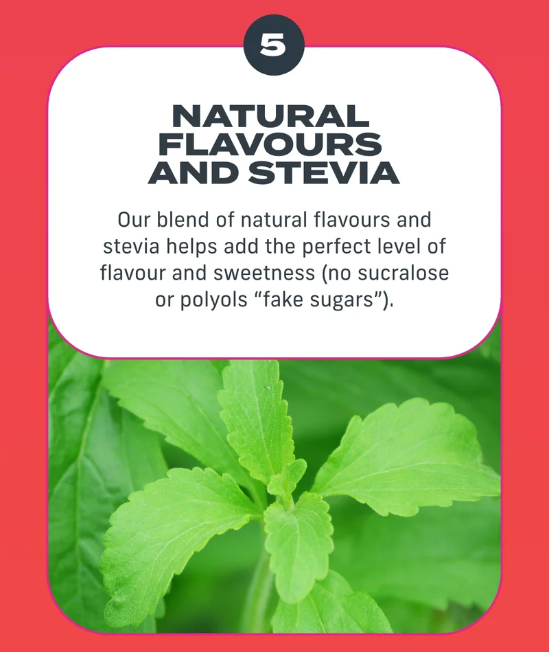 Natural flavours and stevia
