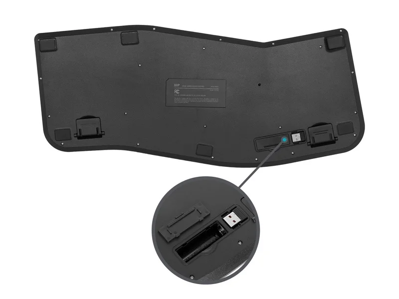 Wireless Split Ergonomic Full‑Size Keyboard Built‑In Wrist Cushion Support Free Standard US Shipping Shop Now