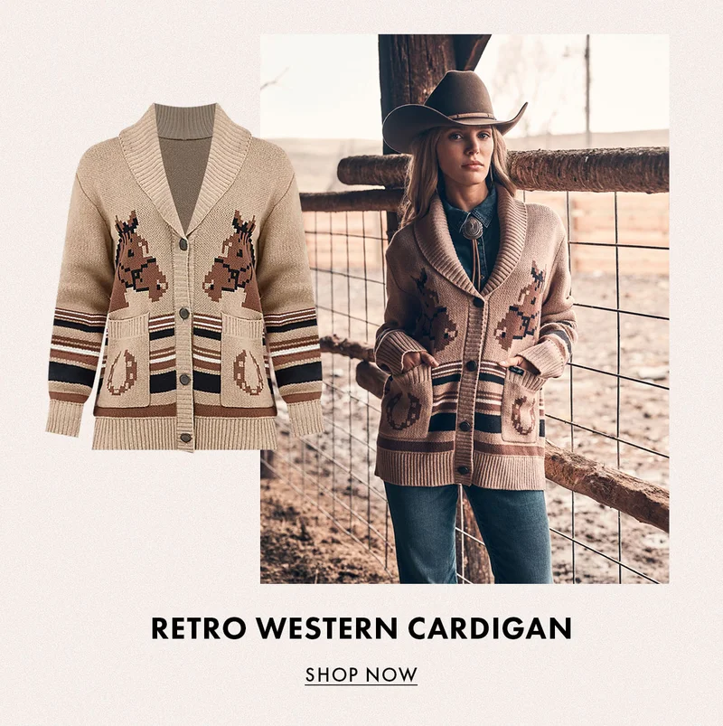 Retro Western Cardigan Shop Now