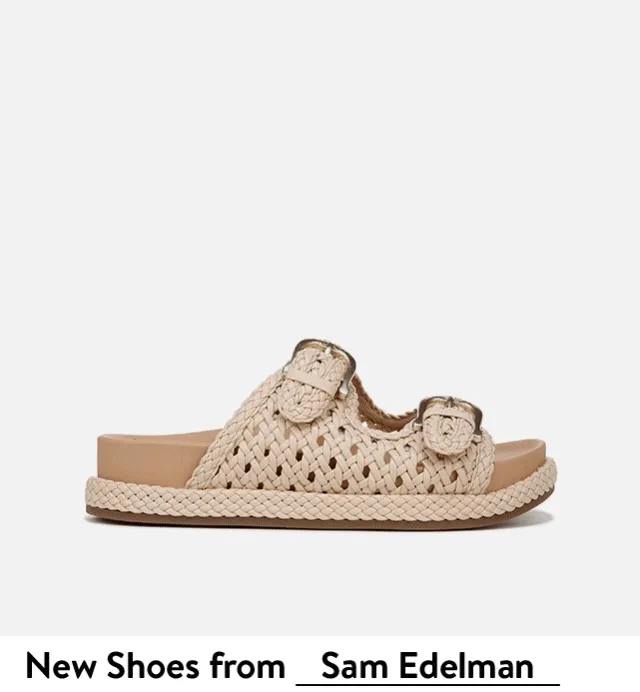 Slide sandals, platform sneakers, kitten-heel sandals, platform sandals and slingback sandals.