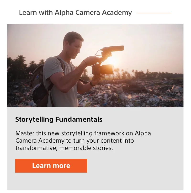 Storytelling Fundamentals | Master this new storytelling framework on Alpha Camera Academy | Learn more