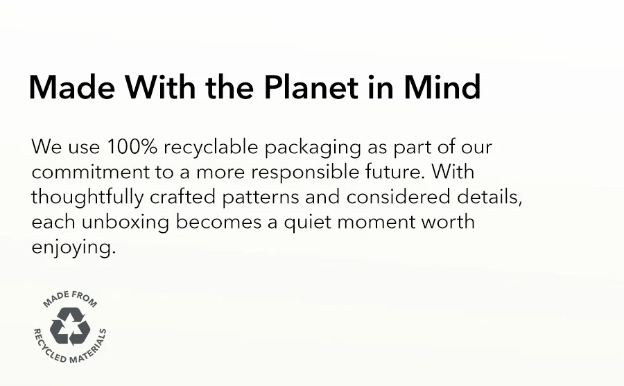 100% recyclable packaging
