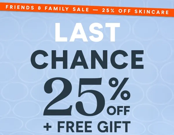 For a limited time, take 25% off sitewide and unlock a FREE Glow-N-Go Set when you spend $175+. That’s skincare savings + a serious bonus for your top shelf.