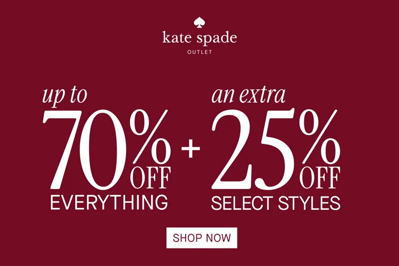 up to 70% off everything + an extra 25% off select styles