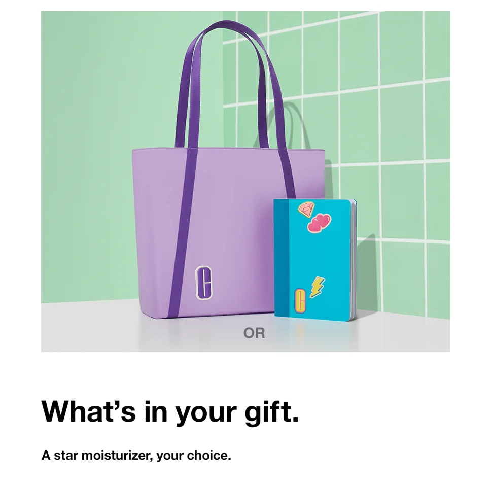 What’s in your gift. A star moisturizer, your choice.