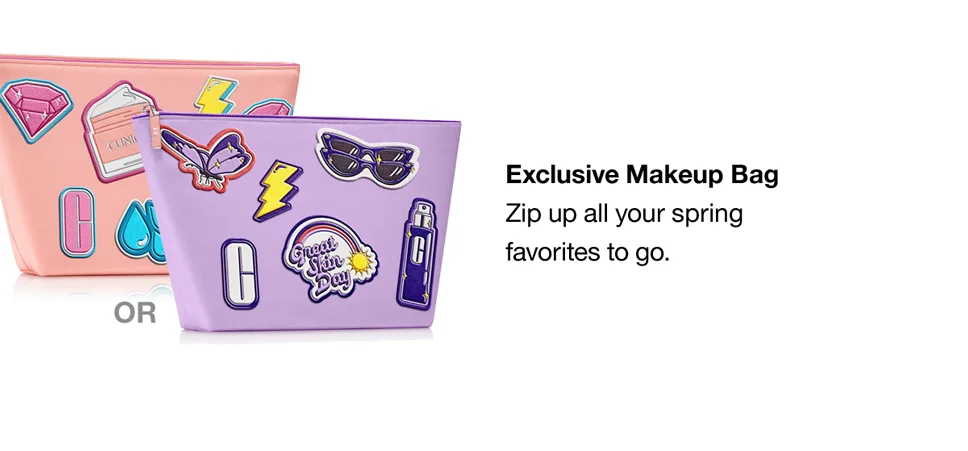 Exclusive Makeup Bag | Zip up all your spring favorites to go.