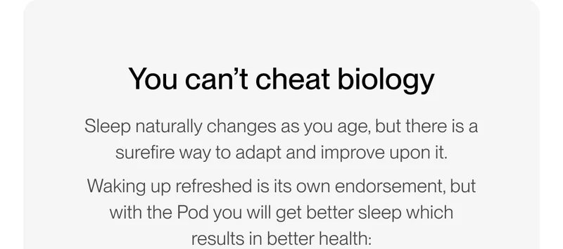 You can't cheat biology