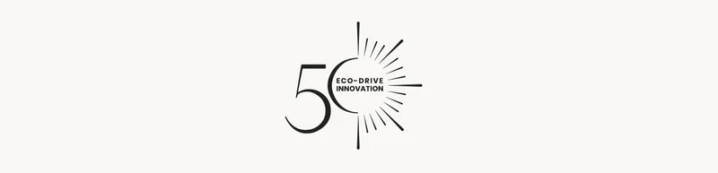 [Eco-Drive 50th Anniversary Logo]