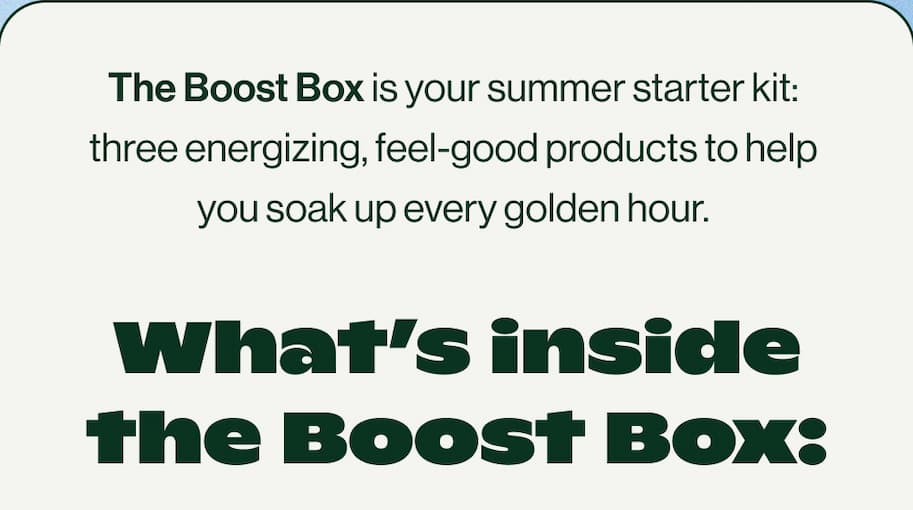 What's inside the Boost Box