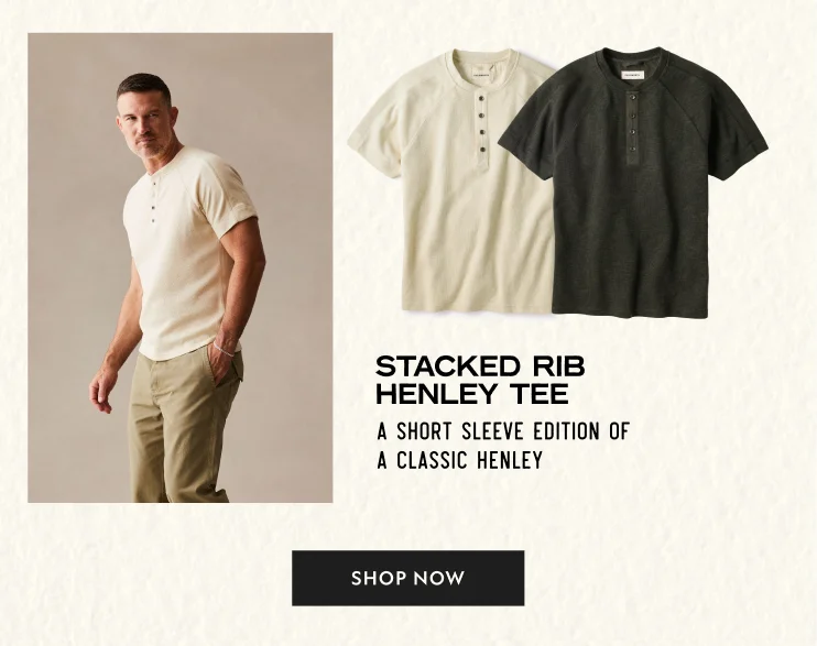 Stacked Rib Henley Tee