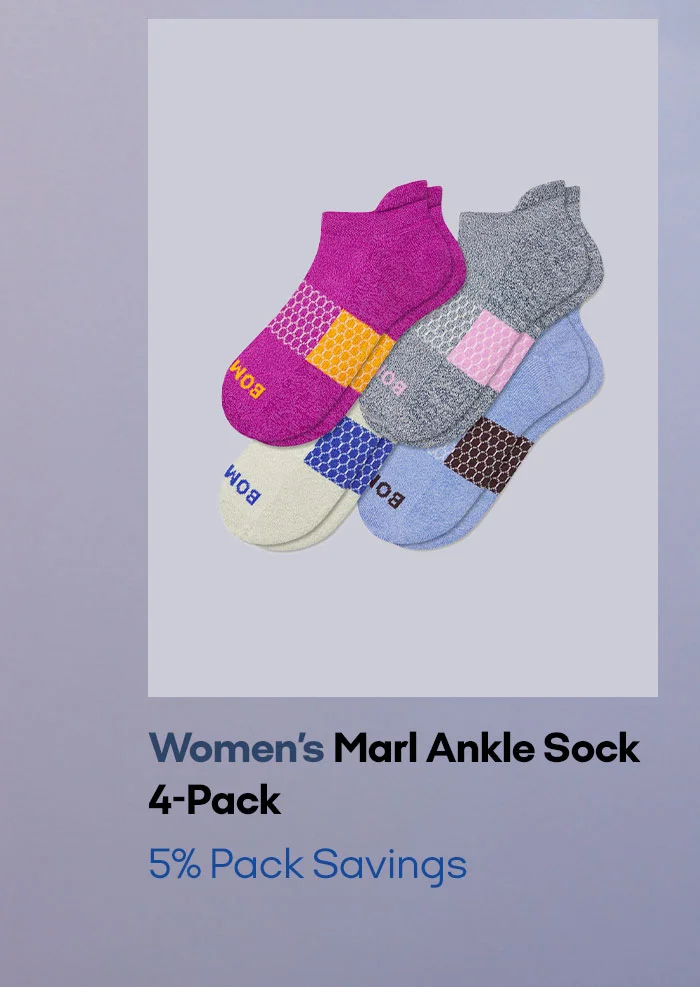 Women's Marl Ankle Sock 4-Pack | 5% Pack Savings