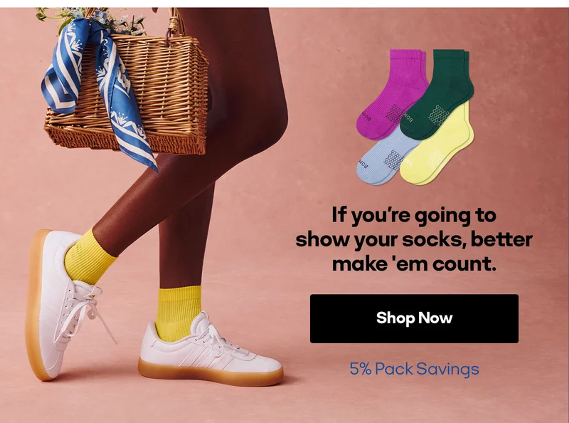 If you're going to show your socks, better make 'em count. | Shop Now | 5% Pack Savings