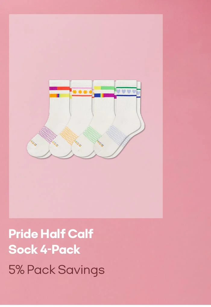 Pride Half Calf Sock 4-Pack 5% Pack Savings
