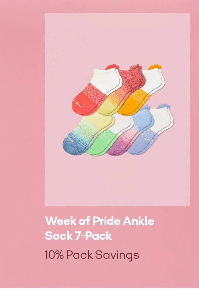 Week of Pride Ankle Sock 7-Pack 10% Pack Savings