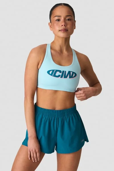 Image of Mirage Cardio Mid Support Bra Baby Blue
