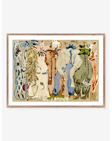 Blue Eyed Snake Woman Wall Art by Caroline Pinney - 48" x 36"