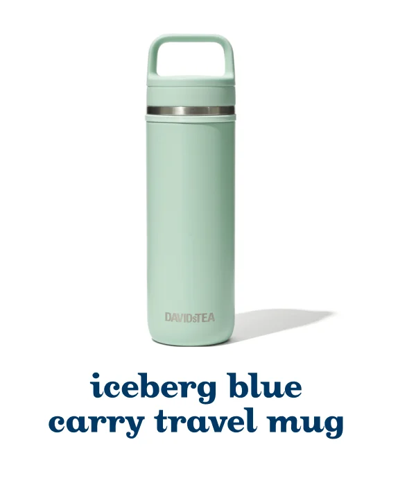 Iceberg blue carry travel mug